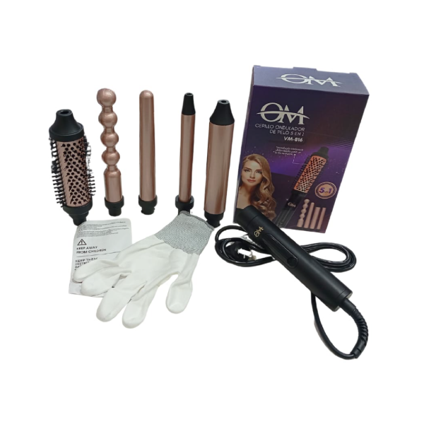 Producto - Cepillo Rizador 5 en 1 Eléctrico PCERIZ51 VM-816