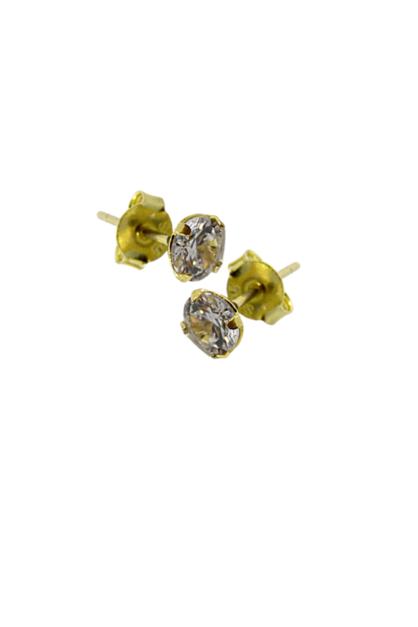 Producto - Aritos solitarios gold