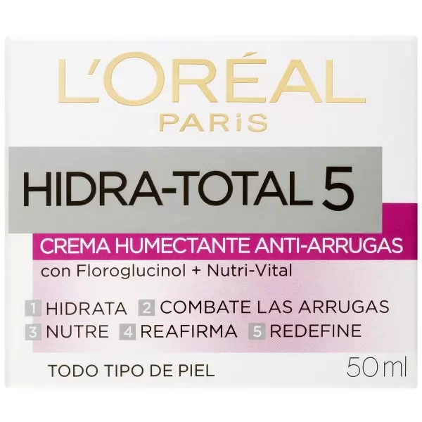 Producto - L'óréal hidra total 5 cuidado día anti-arrugas - Todo tipo de piel 50ml.
