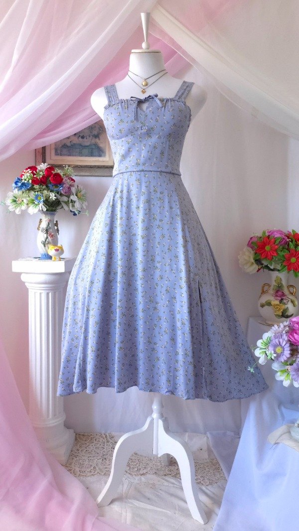 Producto - Vestido Sonia Celeste Estampado! IMPORTADO NUEVO - 0