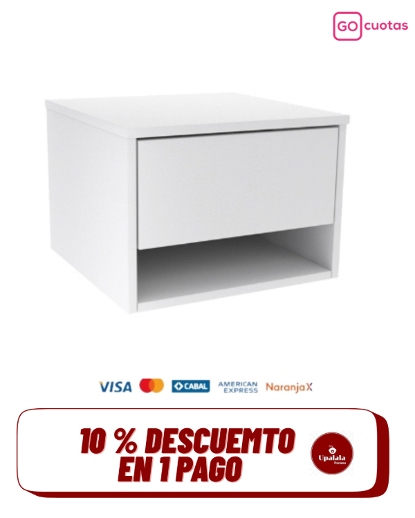 Producto - MESA DE LUZ 1 CAJON FLOTANTE Y HUECO
