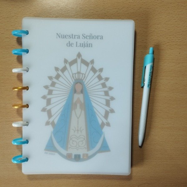 Producto - Cuaderno A5 Virgen de Luján con Discos - 3 al cubo
