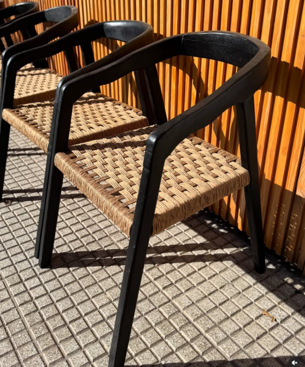 Producto - Silla bali black tejida