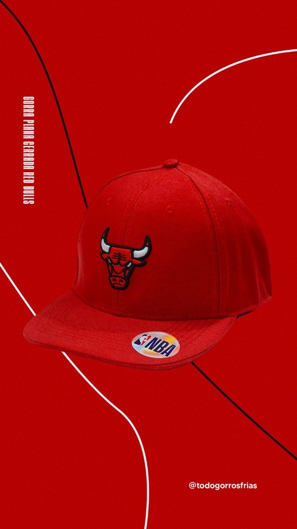Producto - GORRA PLANA CERRADA RED BULLS
