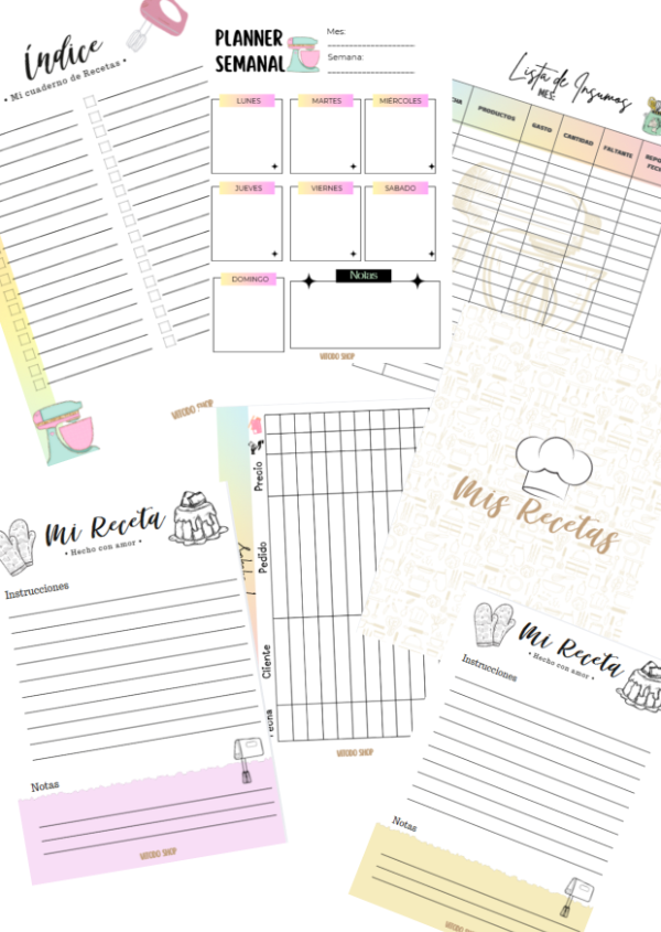 Producto - Cuaderno Pastelera/Cocina