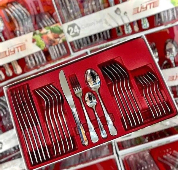 Producto - Set de cubiertos x24 todo acero