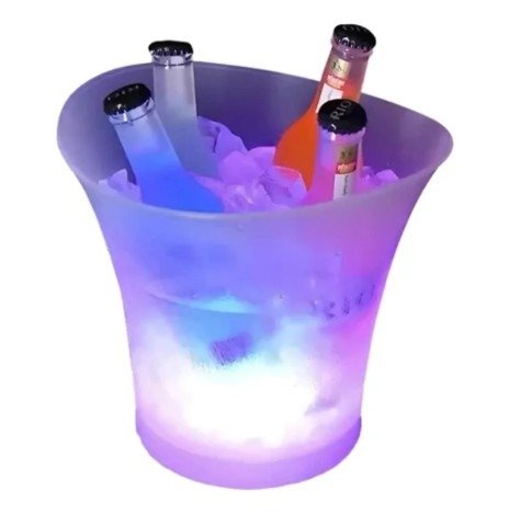 Producto - Frapera Hielera Luz Led Con Parlante Bluetooth Recargable