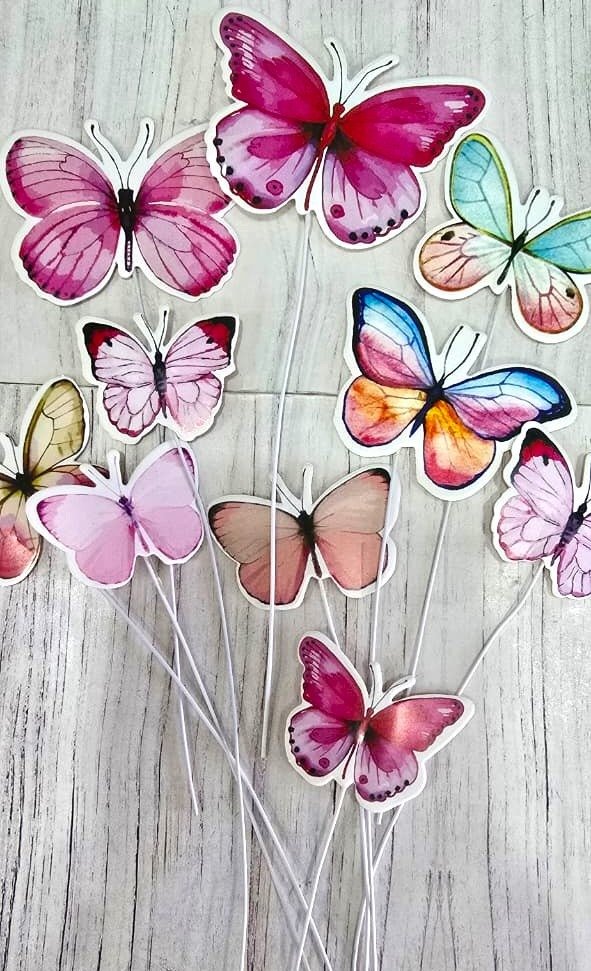 Producto - Set de mariposas multicolor happy party x10