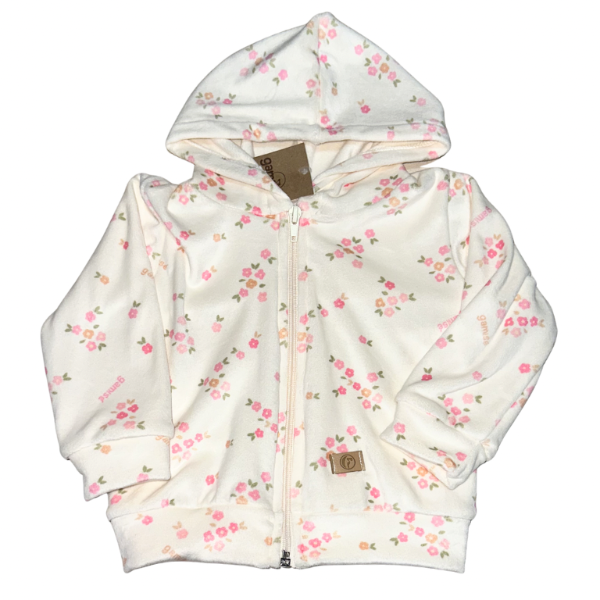 Producto - Campera blanca rositas