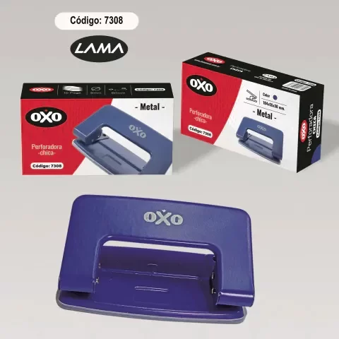 Producto - Perforadora chica metal OXO Azul
