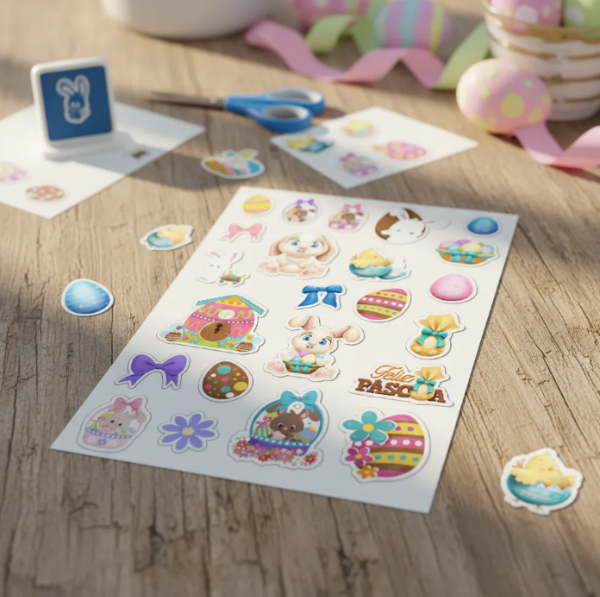 Producto - Kit Imprimible Stickers Felices Pascuas Calcos - 1