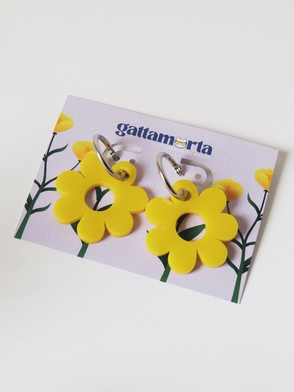 Producto - Aritos FLORCITA AMARILLA