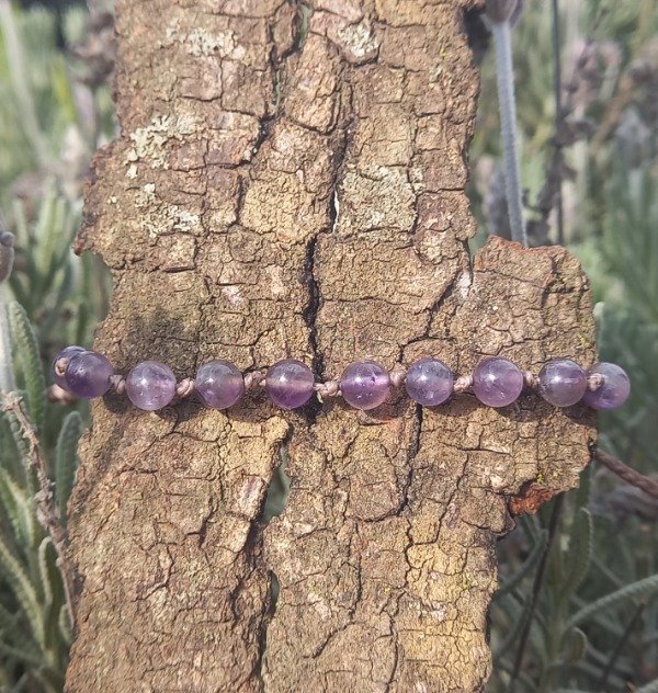 Producto - Pulsera de Cuarzo Amatista grande regulable - 7