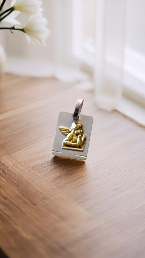 Producto - Dije Angel Rafael PLATA Y ORO 12x19MM D191