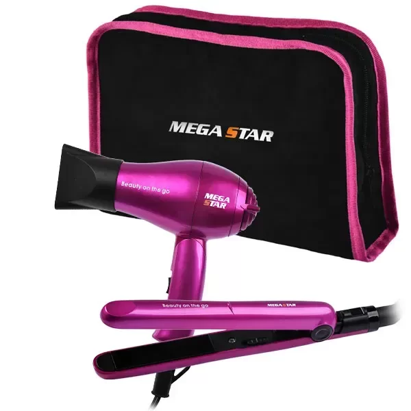 Producto - KIT PLANCHITA Y SECADOR DE PELO VIAJERO (CON NECCESER)