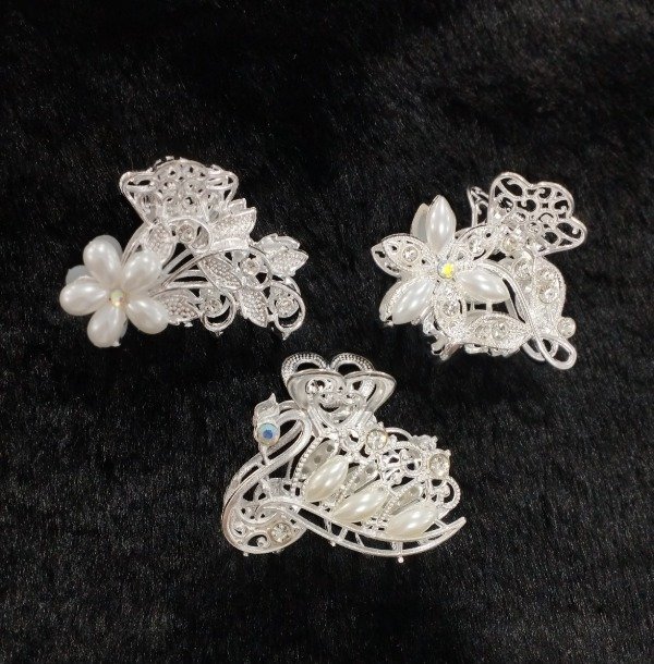 Producto - Broche Plata con Perla 6.5cm pack x12u