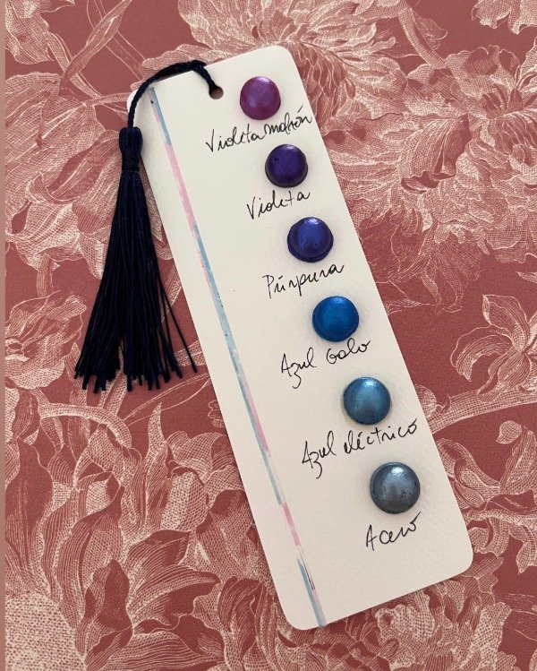 Producto - Dot card señalador metalizados violetas y azules