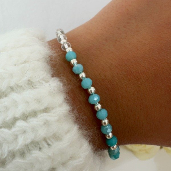 Producto - PULSERA DONA CRISTAL DEGRADE AGUAMARINA