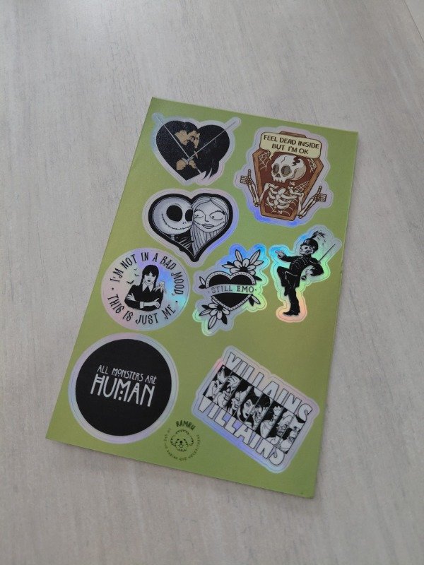 Producto - Planchitas de stickers - Dark / memes