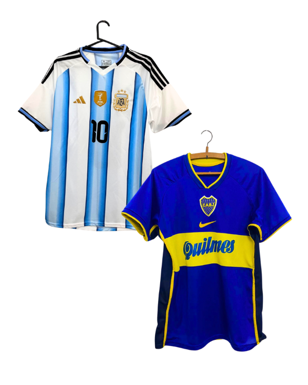 Producto - COMBO 5 - CAMISETA ARGENTINA 2025/26 TITULAR + CAMISETA RETRO BOCA 2001