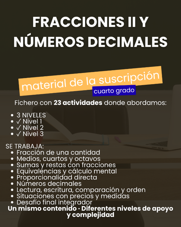 Producto - FRACCIONES II Y DECIMALES