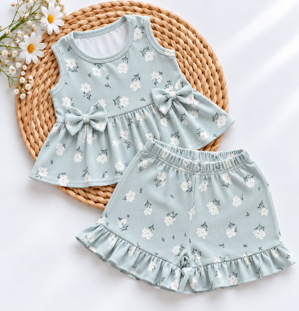 Producto - CONJUNTO FLOWY VERDE (MUSCULOSA + SHORT)