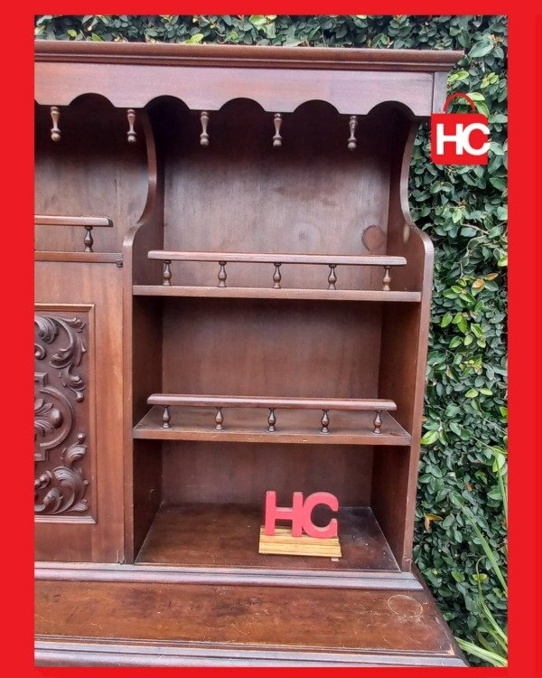 Producto - Gran modular vajillero estilo Colonial Español en madera maciza tallada - 4