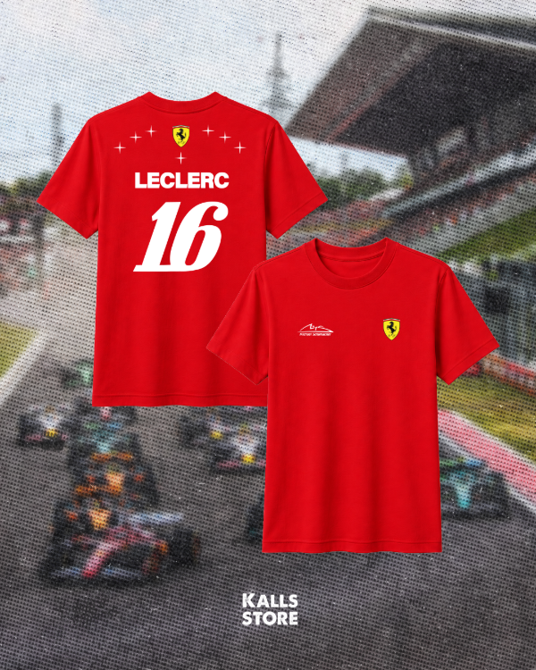 Producto - Remera roja Charles Leclerc #monza