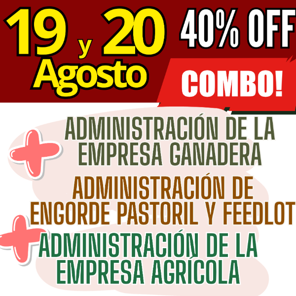Producto - COMBO 3 CURSOS: Admin Ganadera + Engorde Pastoril y Feedlot + Admin Agrícola