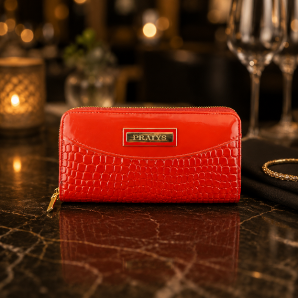 Producto - BILLETERA GRANDE ACHAROLADA CROCO 19 CM X 9.5 CM - 1