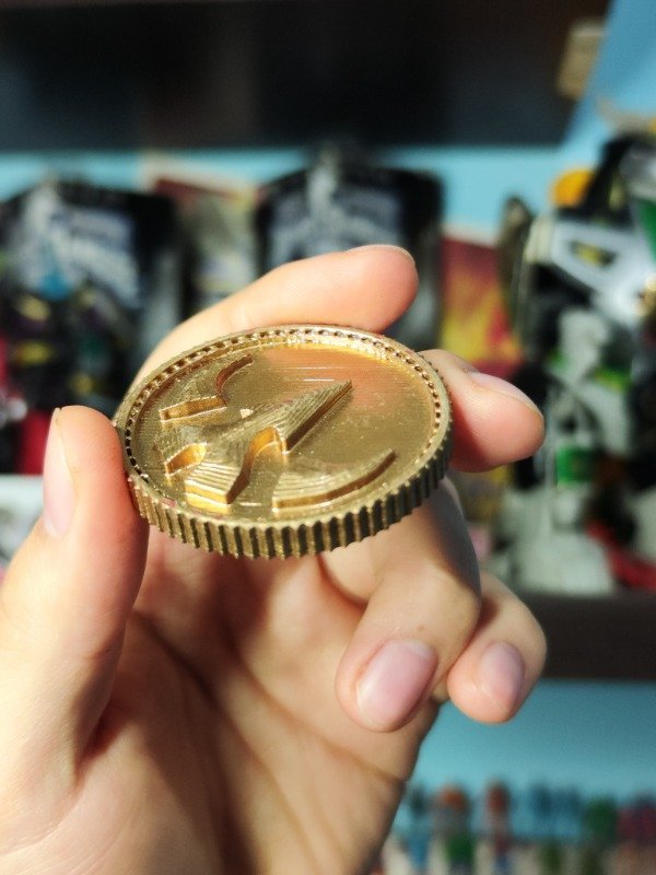 Producto - Iman 3D Premium / Power Coin Lord Drakkon Mighy Morphin 5 cm Oro - 1