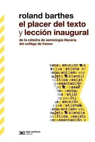 Producto - El placer del texto y lección inaugural