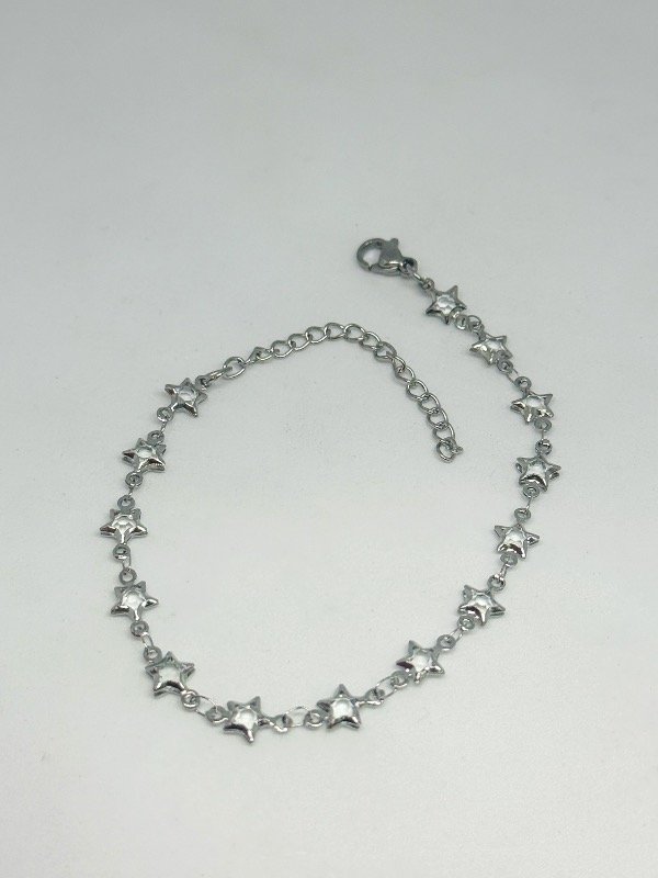 Producto - Pulsera acero quirúrgico estrellas con strass