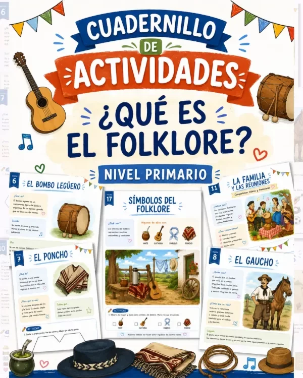 Producto - CUADERNILLO DE ACTIVIDADES - QUÉ ES EL FOLKLORE