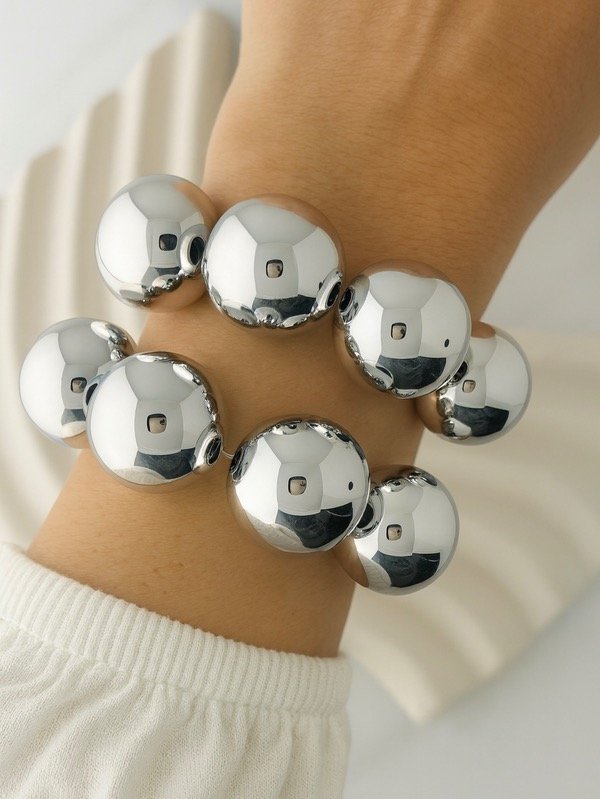 Producto - PULSERAS INFLADAS PLATEADAS 1149