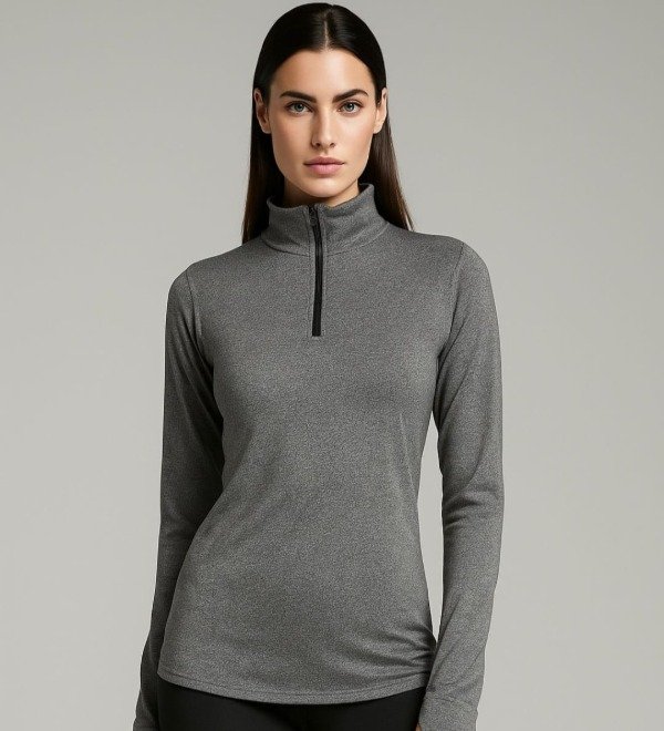 Producto - Buzo medio cierre Gris