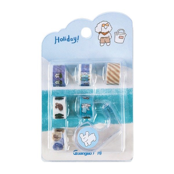 Producto - Set de 6 mini cintas washi (Celeste)