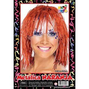 Producto - Peluca Metalizada Naranja