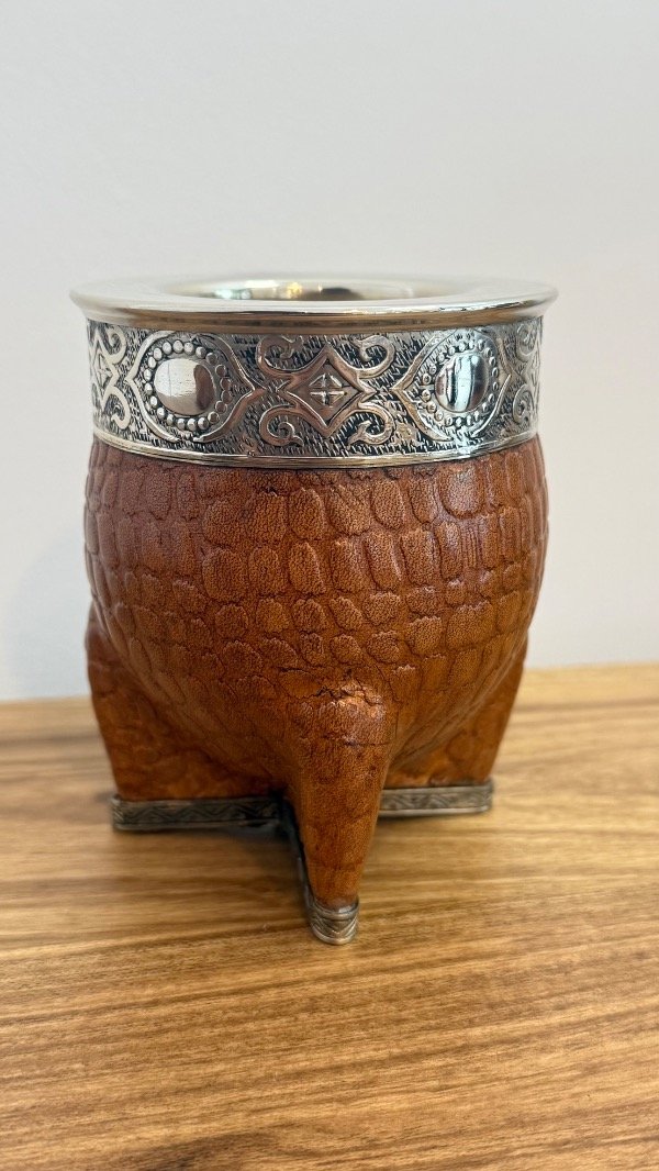 Producto - Mate imperial cuero croco y base de alpaca - 2