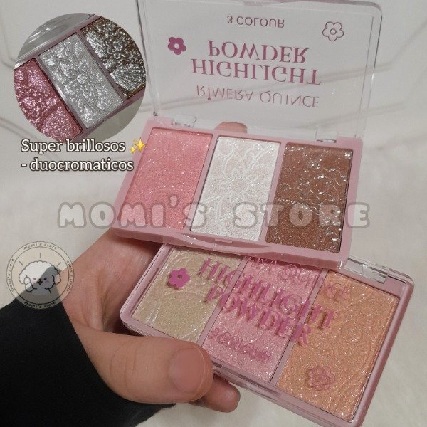 Producto - Trio de iluminadores Rimera Quince "Highlighter Powder"