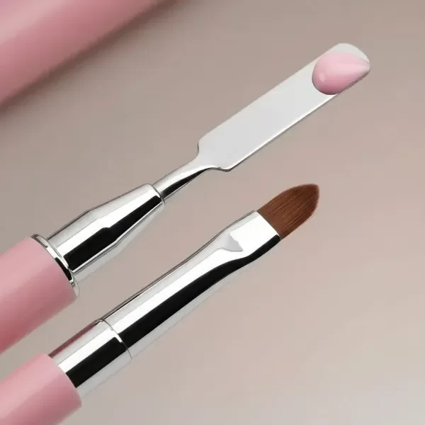 Producto - PINCEL PARA POLYGEL CON ESPATULA ELOISE #8 ROSA