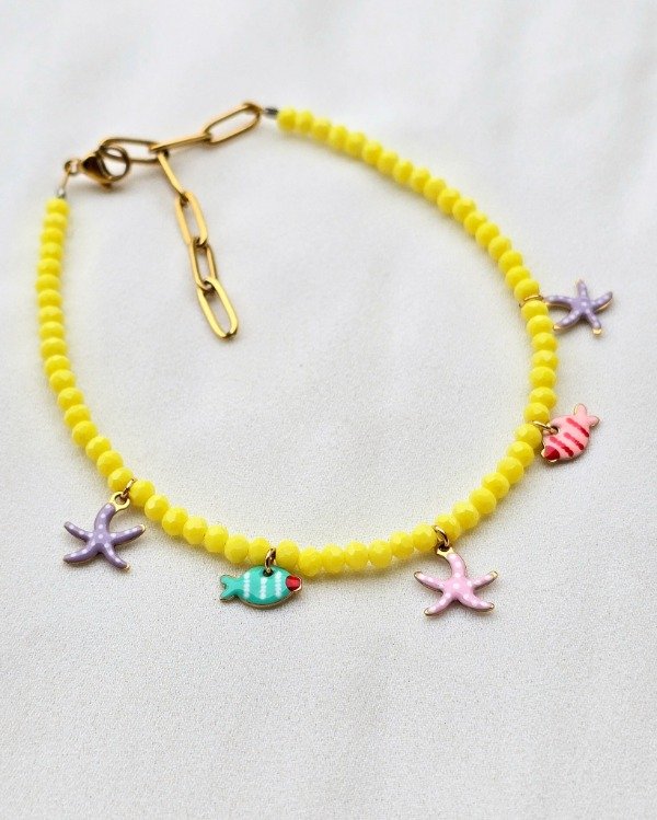 Producto - Tobillera peces amarilla
