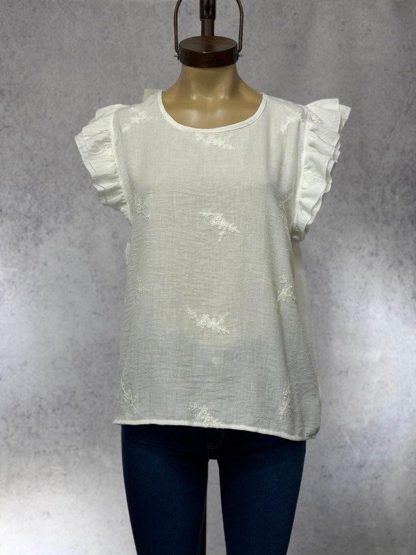 Producto - BLUSA KALA BLANCA LINO BORDADA - 0