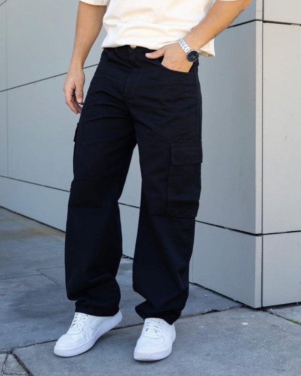 Producto - Jean baggy Negro Cargo - 0