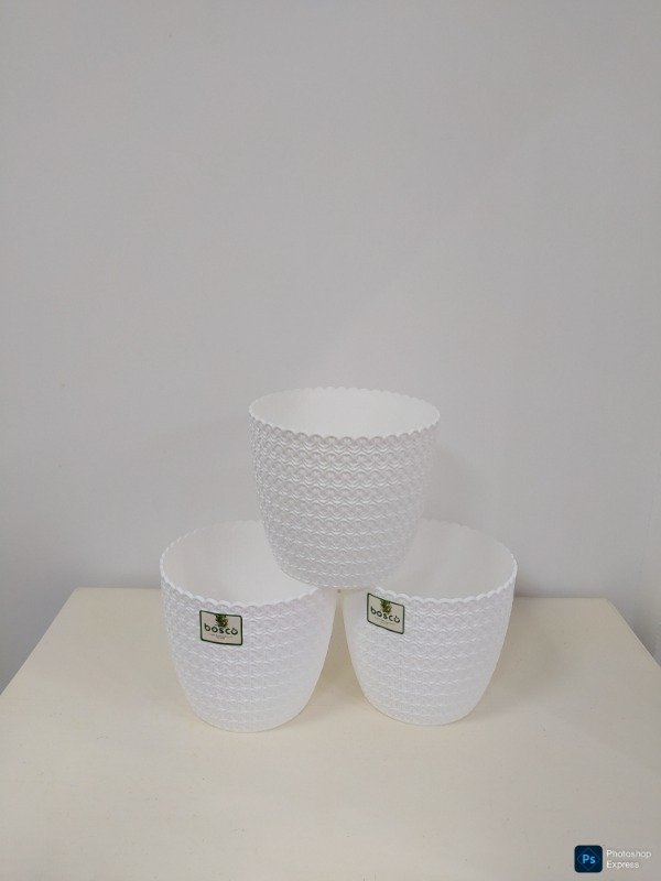 Producto - Maceta brescia 22cm mediana con relieve