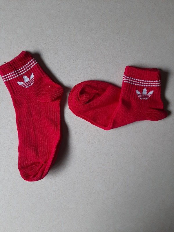 Producto - Soquete alto adulto - Adidas fucsia rayas blanco