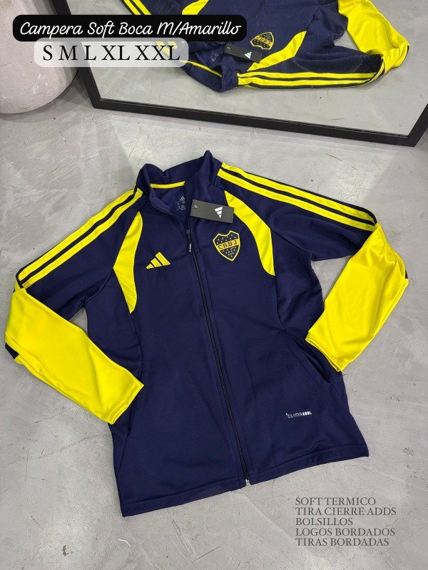 Producto - CAMPERA SOFT BOCA MANGA AMARILLO