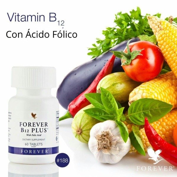 Producto - Forever B12 PLUS Vitamina B12 y ácido fólico p producción de los glóbulos rojos