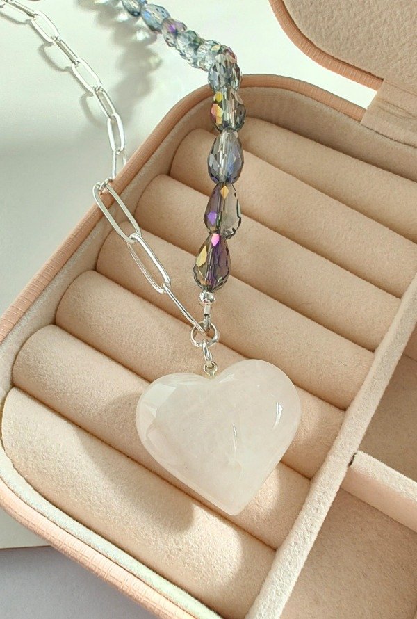 Producto - COLLAR CUORE CUARZO BLANCO