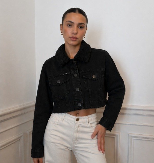 Producto - CAMPERA ISABELLA CORDERITO NEGRO - 0